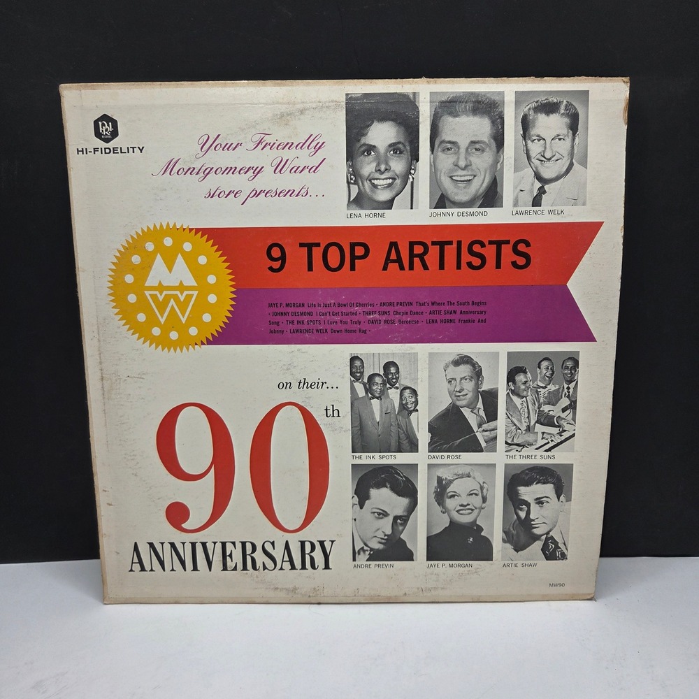Montgomery Ward Vinyl LP 90th Anniversary 9 Top Artist Sampler MW90 Jazz Records